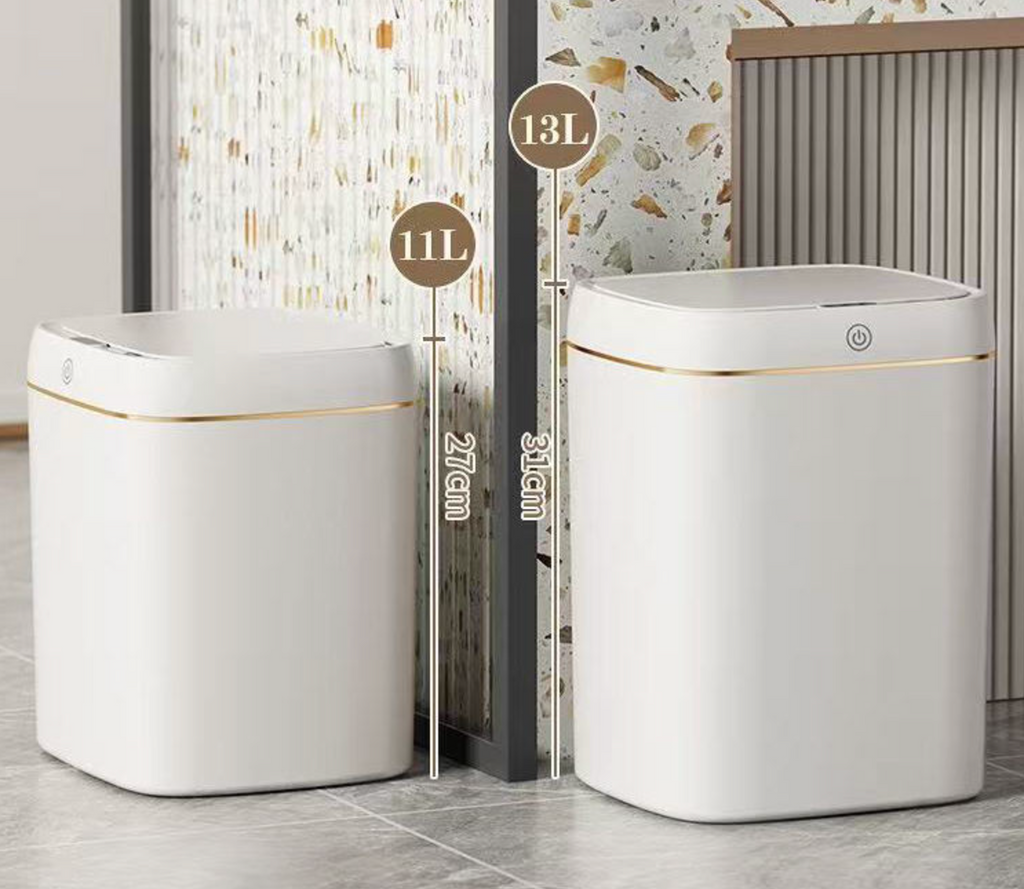 11L–13L White & Gold Kitchen Storage Container